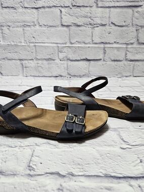 Dansko Rebekah Sandals Womens EU 40 US 9.5 Blue Leather Slingback Comfort Shoes